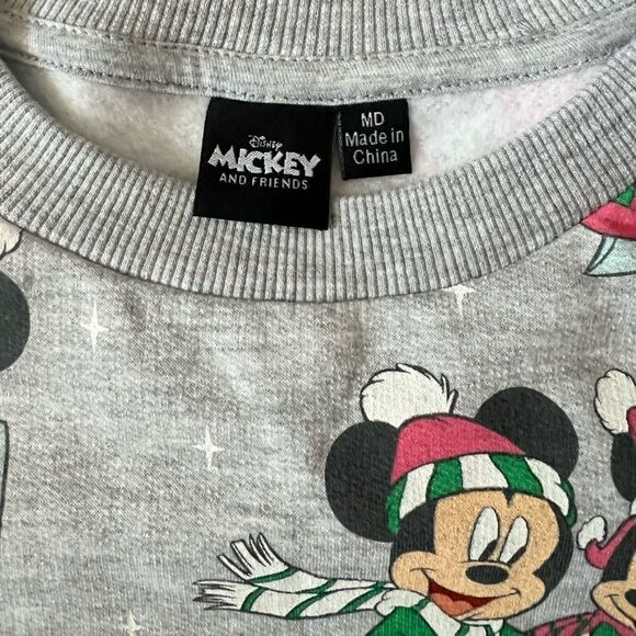 Disney's Mickey and Minnie Mouse Ice Skating Sweatshirt- Size Medium - Picture 5 of 8